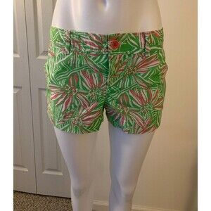 Lilly Pulitzer womens Pink and Green Shorts Size 4